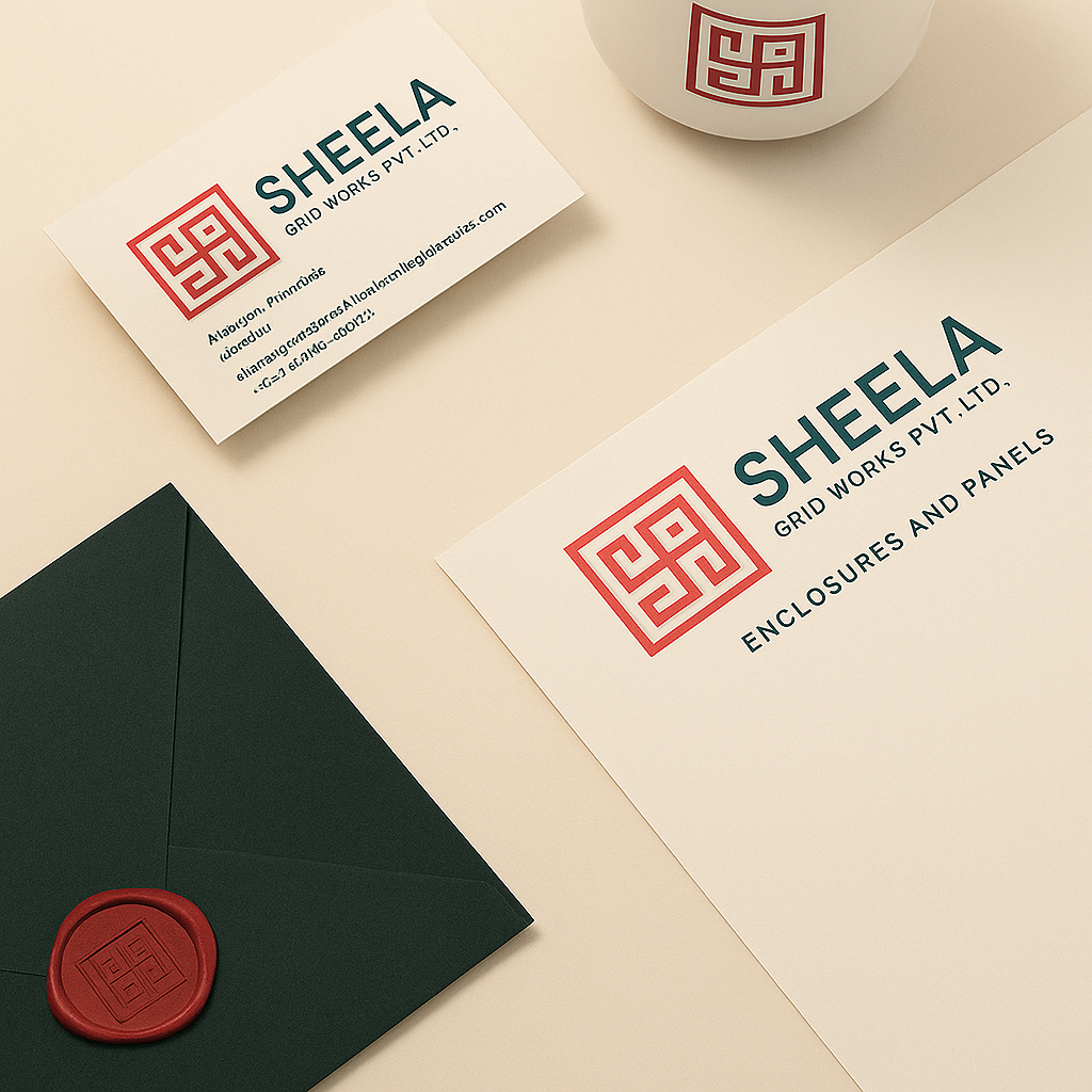 Letterhead and envelope featuring our logo and colours