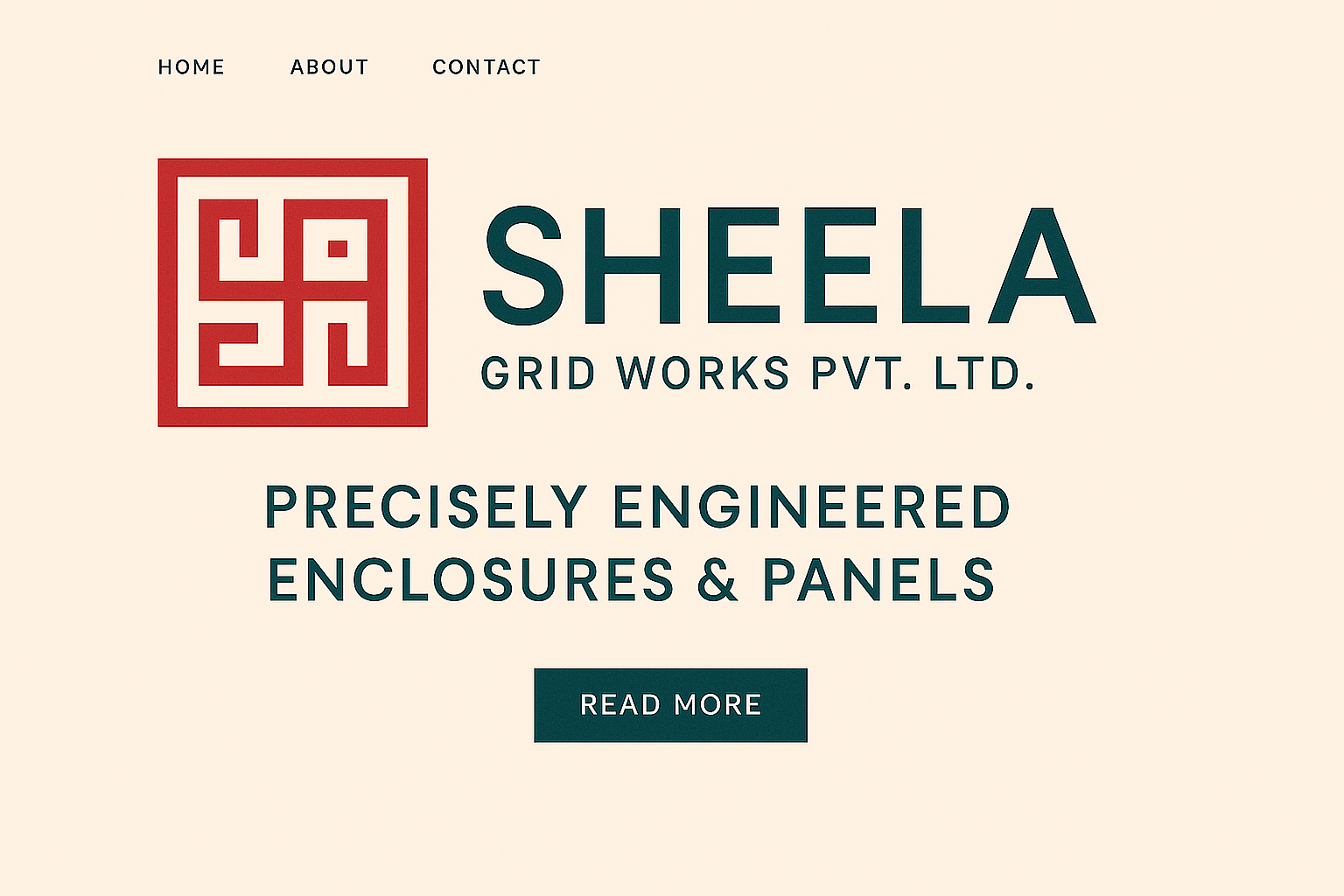 Website mock‑up emphasising readability